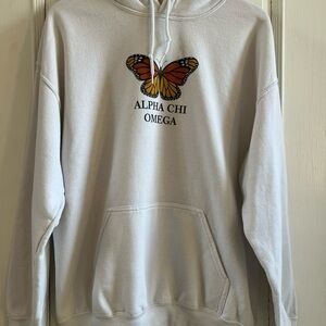 White Butterfly Alpha Chi Omega Hoodie